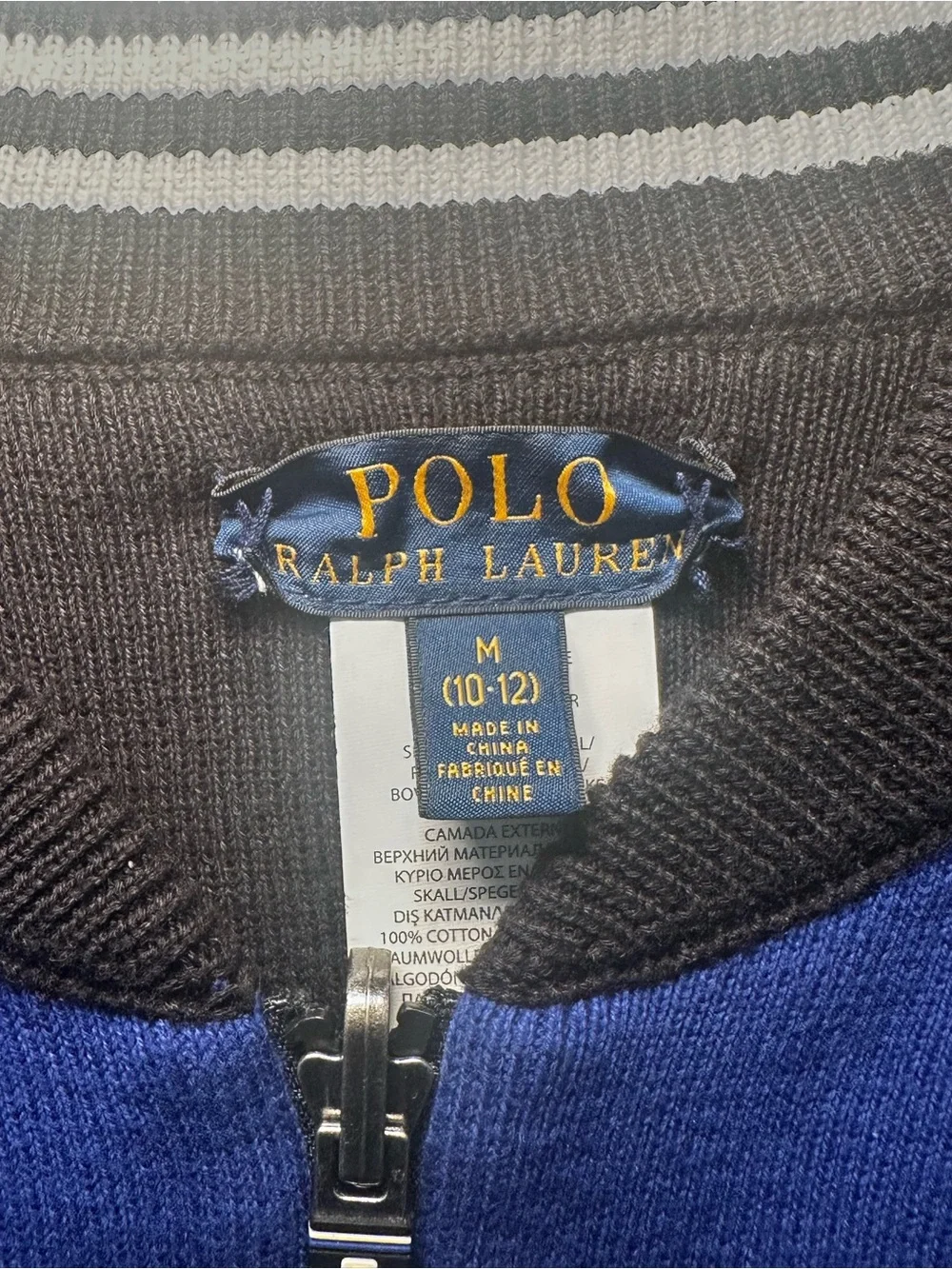 Polo Ralph Lauren Boys Reversible Ski Club Full Zip Sweater Jacket